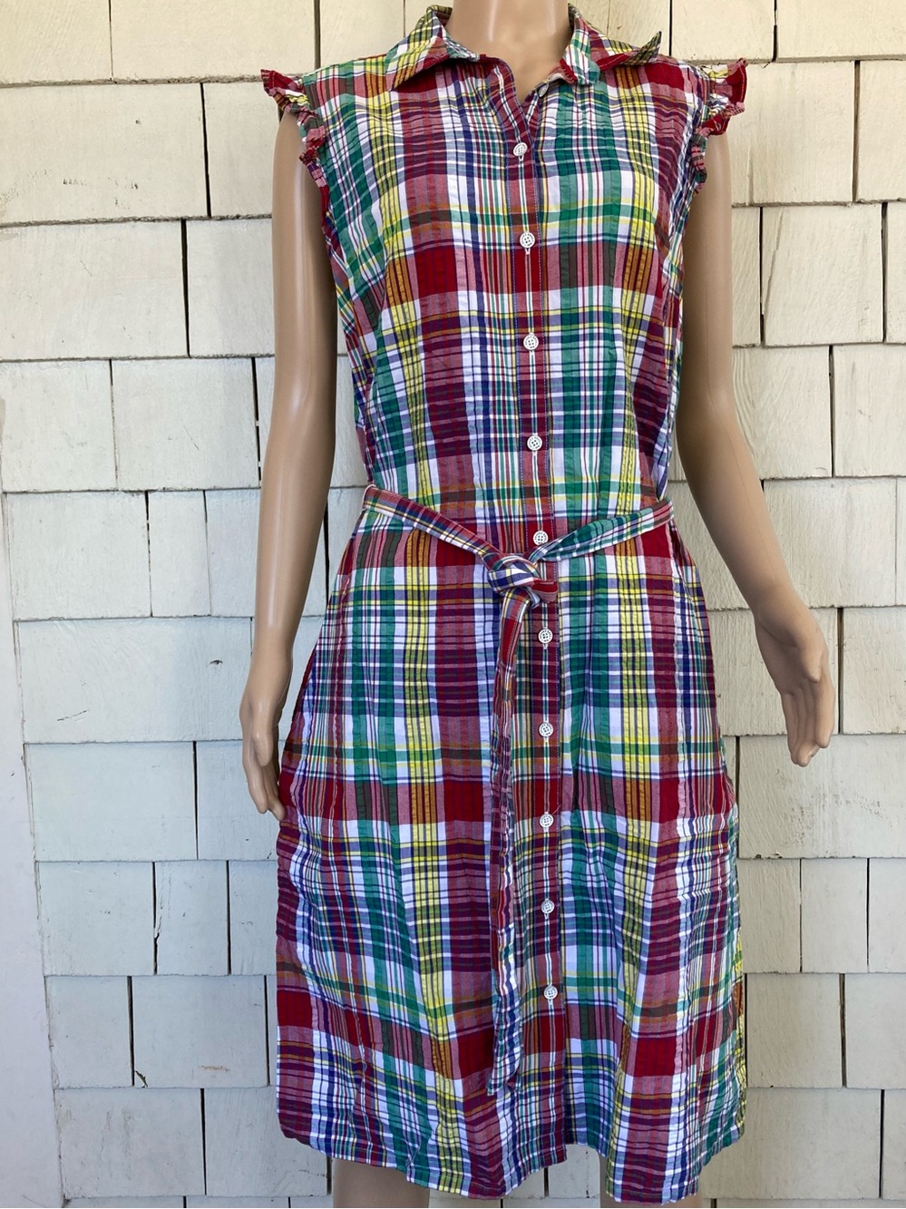 Brooks Brothers Plaid Summer Dress Size 8